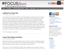 Tablet Screenshot of blog.focusfloors.com